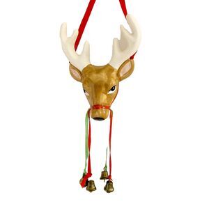 Reindeer Head Ornament Ceramic Midwest Importers Of Cannon Falls Vintage